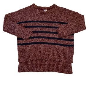 Alya Burgundy striped Sweater Medium
